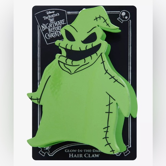 Disney Accessories - Disney Nightmare Before Christmas Oogie Boogie Glow-In-Dark Claw Hair Clip NWT